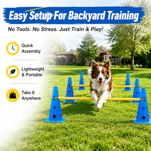 MAICIBI Dog Agility Hurdle Training Set - color: MKB Hurdle Cone-12
