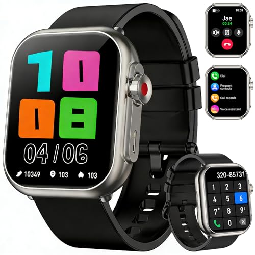 Smart Watch for Men Women, 1.85" HD Fitness Tracker with Bluetooth Calls, 5 ATM Waterproof, 130+ Sport Modes, 24/7 Heart Rate/Sleep Monitor, Pedometer, Calories, Smartwatch for Android iOS