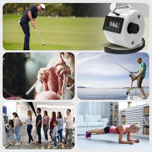 6 Pack Clicker Counter, Hand Tally Counters, 4 Digit Display Clicker - color: Candy Color