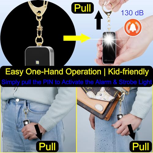 Ultrathin Personal Alarm Rainproof Replaceable Battery Strobe Light - color: Black
