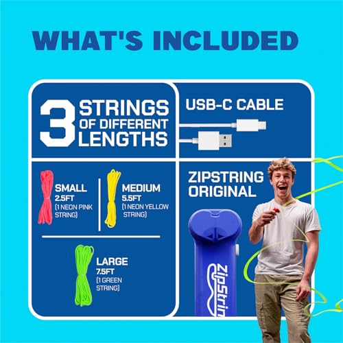 ZipString Original Rope Launcher Toy, Bold Blue - color: Bold Blue