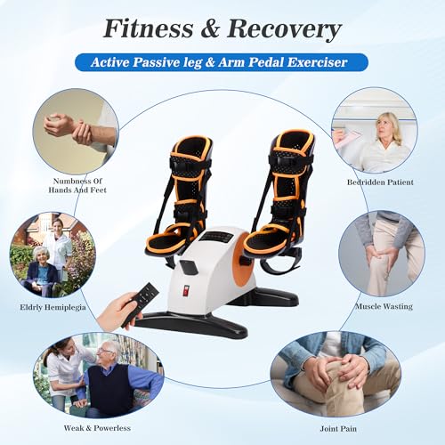 Motorized Pedal Exerciser for Seniors with Leg Support