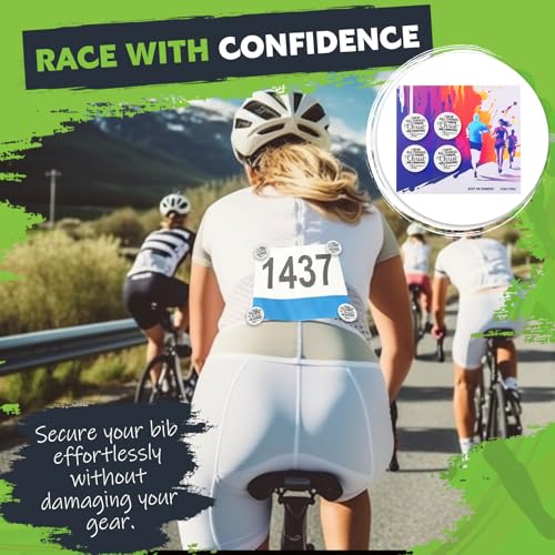 Suncalla 12pcs Race Bib Clips, Runner Race - color: White, style: Bible Verse