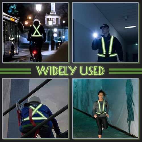 Hercicy Reflective Running Vests, Safety Vest Straps - color: Green