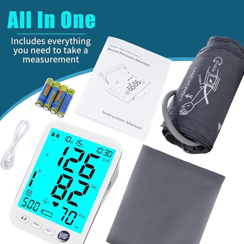 Blood Pressure Monitor Upper Arm with Large Cuff