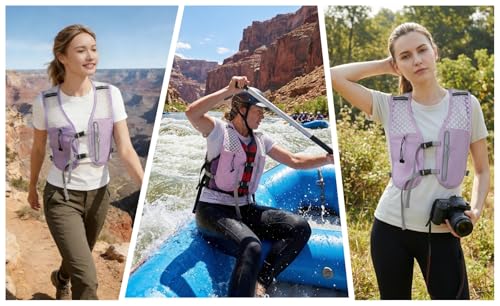 Running Vest for Women Men Hydration Backpack with 500ml Soft Flask Lightweight Water Pack - color: Lilac Vest Only