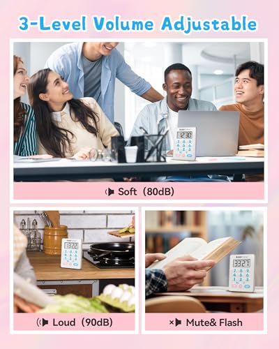 Digital Kitchen Timer, Waterproof Magnetic Countdown Timer with Alarm(Cute) - style: Cute