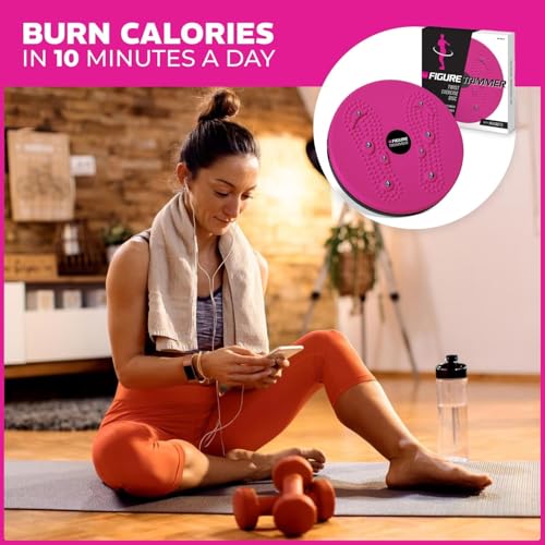 Figure Trimmer Ab Twister Board for Exercise Waist Twisting Disc Acupressure Nodes - color: Pink