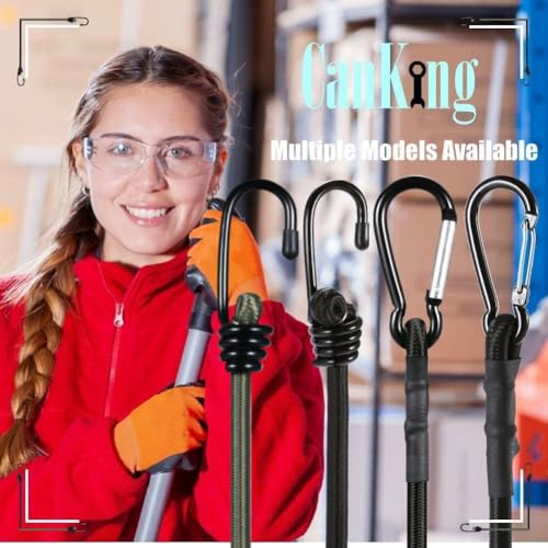 CanKing Bungee Cords 120 Inch Elastic Rope with Hooks Olive Green 2P - size: GreenL120inch2P