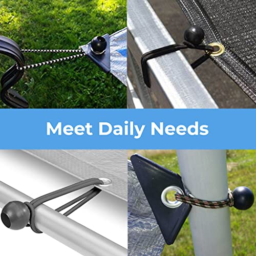 CARTMAN 90-Pack 11-Inch Ball Bungee Cords for Canopies and Tarps, Black - style: 11inch 90pk