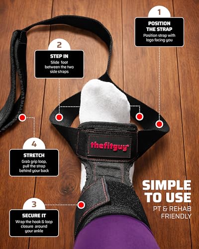 THEFITGUY Quad Stretcher Strap with Ankle Support for Physical Therapy
