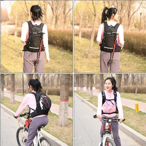 Azarxis Hiking Hydration Pack Running Backpack Lightweight Daypack Vest for Women Men Marathon Cycling Biking Trail Race Jogging Rave (Gray) - color: #1 Dray – 18l Backpack (No Water Bladder)