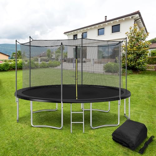 Trampoline Safety Enclosure Net PE Trampoline Flex Net Replacement for 6 Poles Round Frame Trampolines - size: 12"