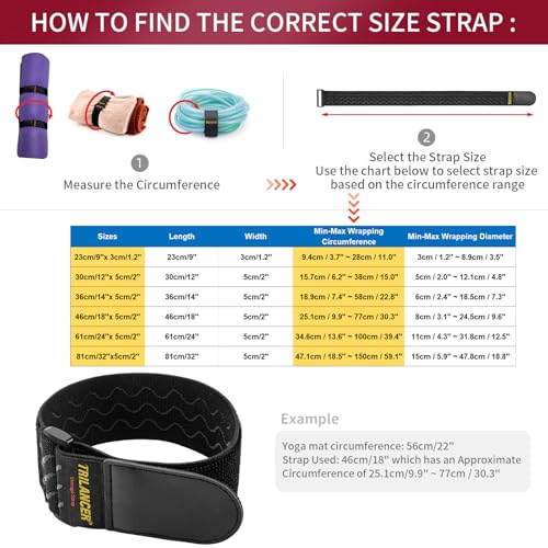 Trilancer Elastic Cinch Straps with Anti-Slip Strips, 9'' x 1.2'' (10 Pack) - size: 9"(10 pcs)