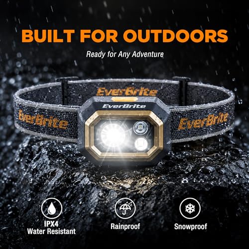 EverBrite 700 Lumens Rechargeable Headlamp with White Red Green Light Modes - size: Small