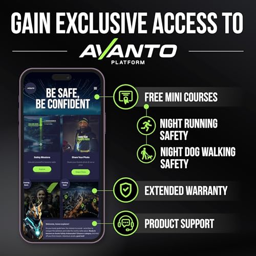 AVANTO PRO Chest Light, Original, USB-C Rechargeable, Running Lights for Runners, 500lm Adjustable Beam, 3-5h Use Time, Running Headlamp Flashlights, Walking Lights for Night Walking, Yellow - color: Yellow NP