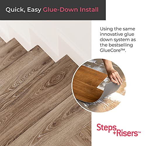 Lucida MaxCore Stair Tread Riser 7.31x48in 28mil 6mm Click Lock LVP - color: Dolomite