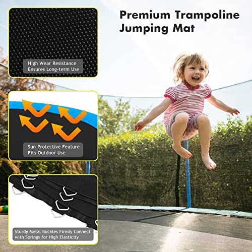 Giantex Replacement Trampoline Mat - style: 16Ft w/ 108 V-Hooks 7'' Spring