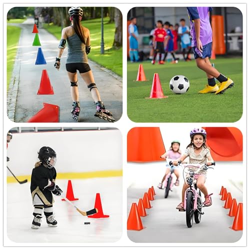 ANSLYQA Soccer Cones 9 Inch 20 Pack - color: Orange