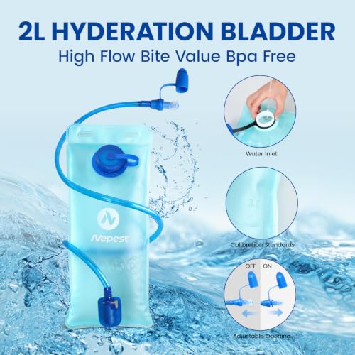 Nepest Hydration Backpack with 2L Water Bladder Water Back Pack - color: Green