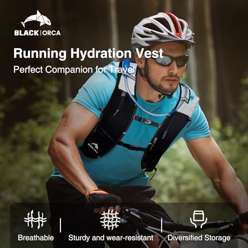 Running Hydration Vest for Men, Lightweight Running Vest with 2L Water Bladder, Hydration Backpack for Marathon, Trail, Cycling, Hiking, Jogging - size: Large