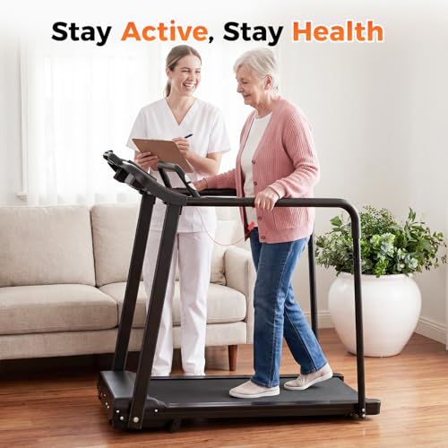 Lastforever Treadmill for Home with Extended Handrails & Senior Friendly