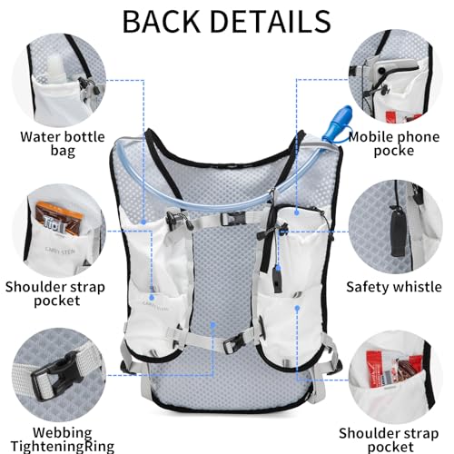 Carey STEN Lightweight Hydration Backpack with 1.5-Liter Water Bag - color: white