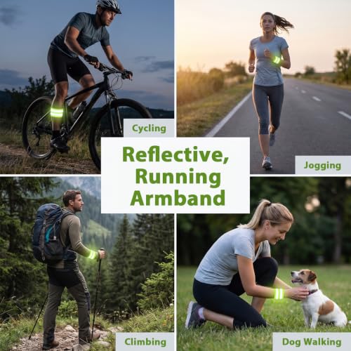 4 Pack Reflective Bands Arm High Visibility Reflective Running Gear
