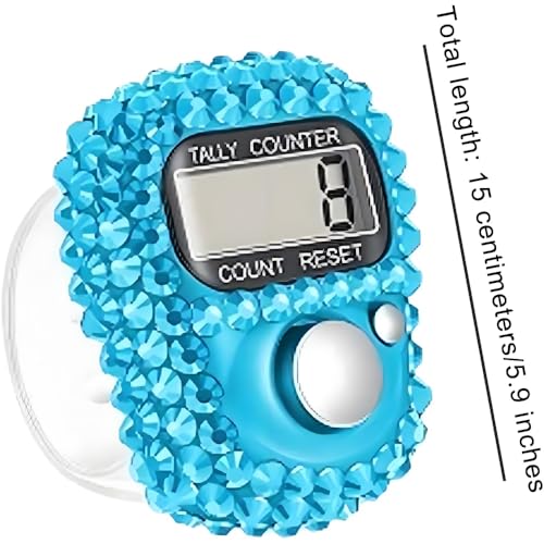 Electronic Finger Counter, Resettable Mini Lap Counter, Electronic Digital Display Finger Hand Tally Counter Counting for Golf, Goods Counting Knitting Accessories