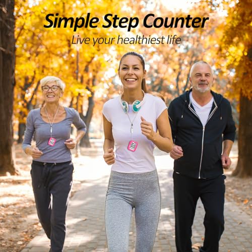 3D Pedometer for Walking, Simple Step Counter for Walking - color: pink