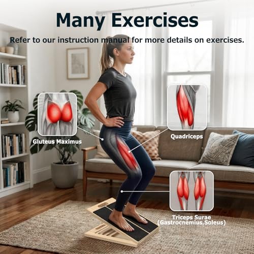 Adjustable Wooden Incline Stretcher for Leg Workouts