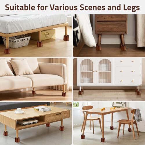 Bed Risers, 3 Inch Wooden Furniture Risers 4 Pack - size: 3 inch