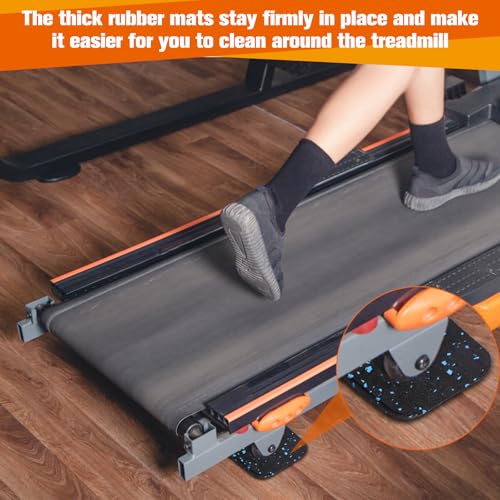 4Pcs Treadmill Mats, Coolrunner High Density Equipment Pads Noise Reduction