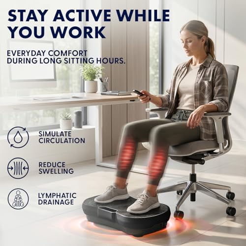SQUATZ Vibration Plate Exercise Machine | Low-Impact Full Body Vibrator Plate with 99 Speed Levels & 9 Preset Programs | Resistance Bands & Remote Included | 265 lb Capacity | for Home & Office
