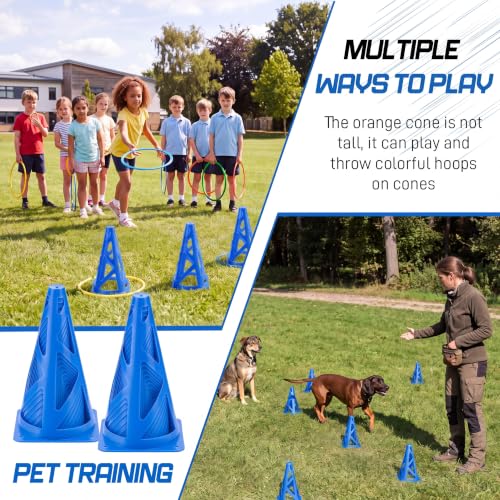 Tuanse Training Cones for Soccer Agility Drills - color: Blue