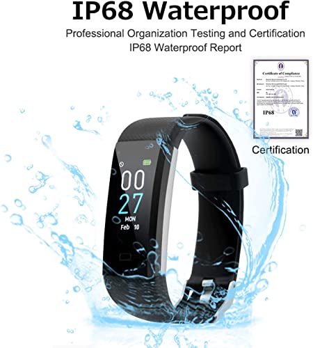 BrilliantHouse Fitness Tracker with Heart Rate Sleep Monitor Step Counter, Activity Tracker IP68 Smart Watch Health Tracker Pedometer for Man Women