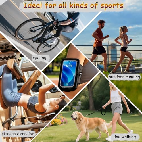 Wristband Phone Holder for Running, Forearm Armbands, Running Armband with Card Slot for iPhone Pro Max Plus (16/15/14/13/12/11/X/XR) Galaxy S24/S10, Cell Phone Armband Up to 7.0'' Phone