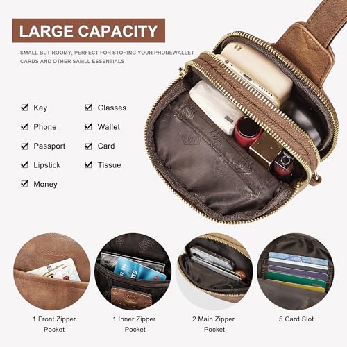 Crossbody Sling Bags & Fanny Packs - Women's Belt Bag Gifts - color: 1-light Brown
