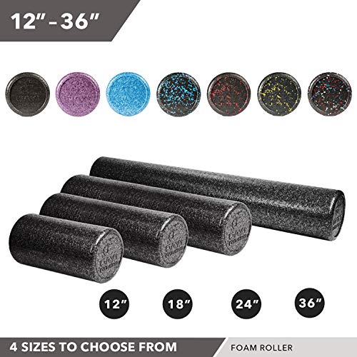High-Density Foam Roller - color: Solid Purple, size: 24"