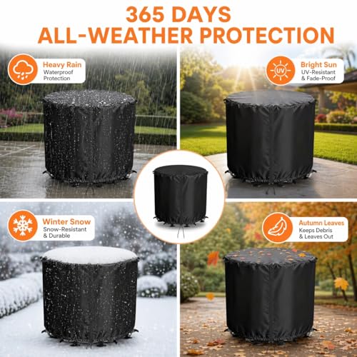 55" Round Kids Trampoline Cover, 600D with Drawstring & Buckles