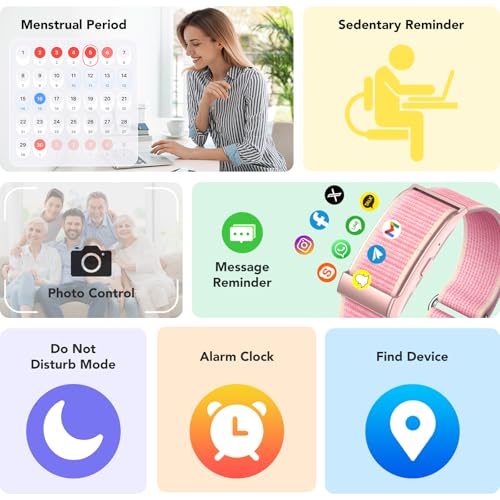 Health Activity Fitness Trackers for Women, 2026 Wearable Smart Bracelet, 120+ Sport Modes Smart Band, All-Day Continuous Heart Rate Blood Pressure Stress HRV Monitor, 24H Sleep Tracker with Free App