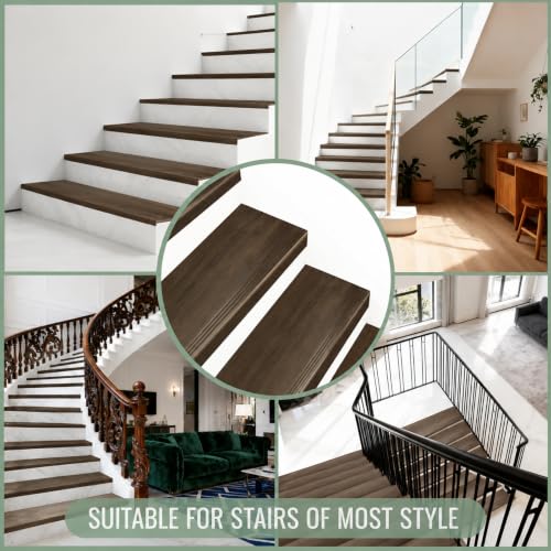 Non Slip Stair Treads,4Pcs 36 in Stair Treads Cover for Stair Remodel,Dark - color: 36 inch-Dark