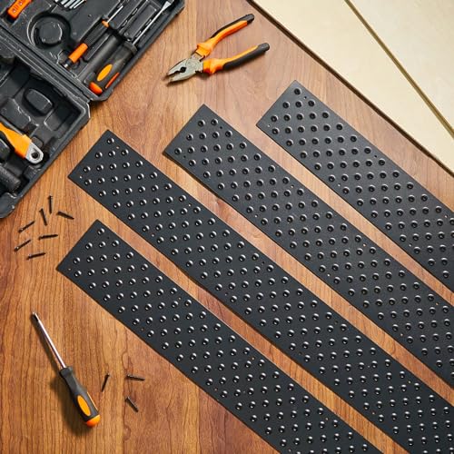 Gisafai 4 Pcs Aluminum Stair Treads Non Slip 30 x 3.75 Inch Metal - size: 30 x 3.75 Inch