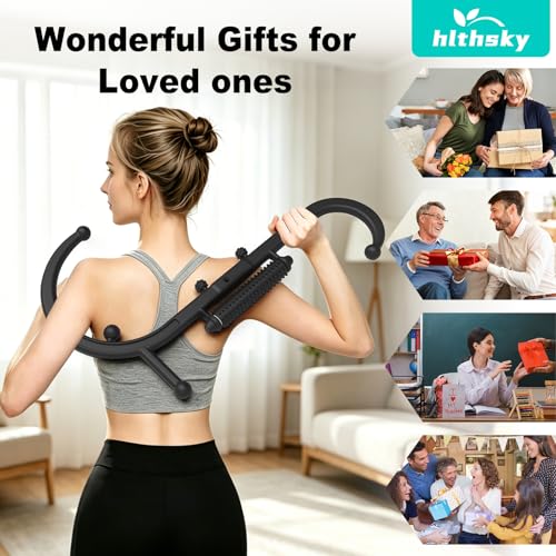 Trigger Point Massage Tool, Back Massager Stick with Massage Roller