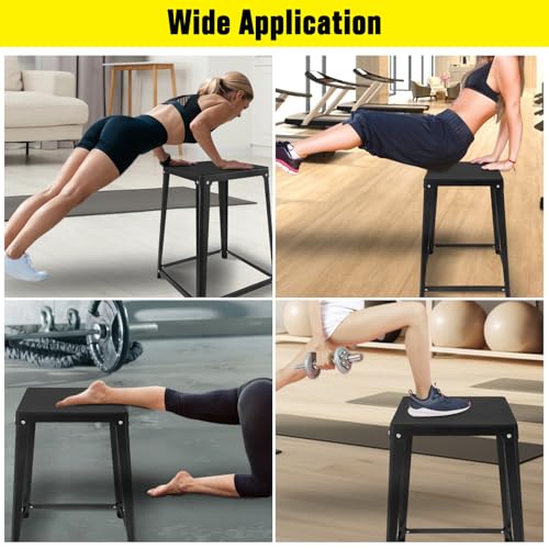 Plyometric Boxes for Jumping - color: Black, size: 30 inch