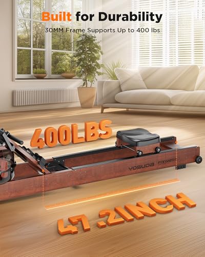 YOSUDA Water Rowing Machine Foldable for Home Use 5.8 Gal Large Water Tank - size: PRO-Enhanced Tank