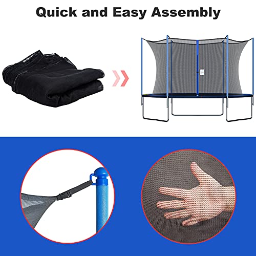 NONMON Trampoline Replacement Safety Net 12ft 13ft 14ft 15ft - size: 13ft 6 pole