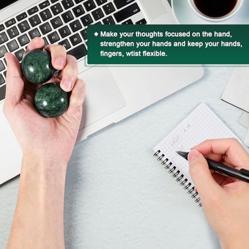 Learay 2Pcs Baoding Balls, Boading Balls for Hand Therapy, Green, 1.57 inch - color: Green/1.57 Inch
