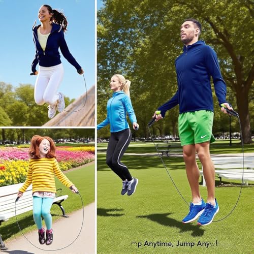 Jump Rope, Adjustable length Rapid Speed Jumping Rope Cable with Ball Bearings