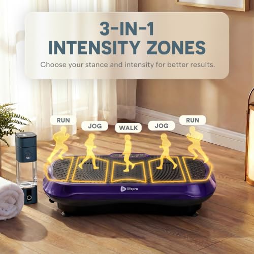 Lifepro Waver Vibration Plate Exercise Machine with 99 Speeds & 10 Presets - color: Purple